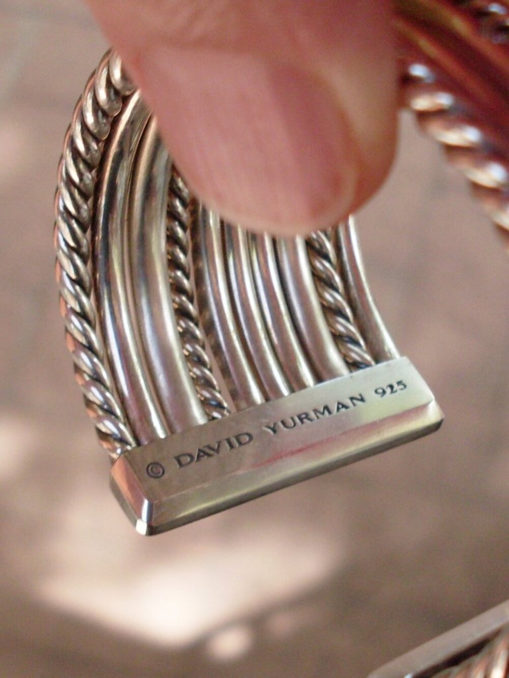 Recently Retired David Yurman 10 Row Stax Cuff w/Diamonds - 925 - Gift Boxed - Picture 9 of 13